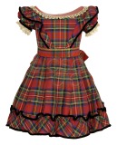 Child's tartan dress. Wide...