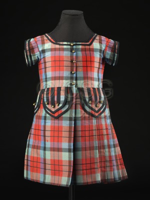 Boy’s dress in tartan silk...