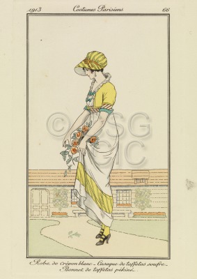 Pochoir print or fashion plate...