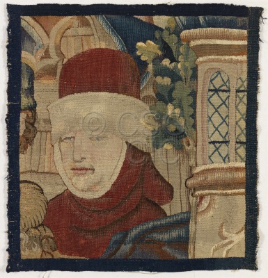 Bust of a Man Wool tapestry...