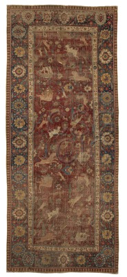 Mughal Indian Animal Carpet Piled...