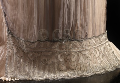 Detail of one piece evening dress...