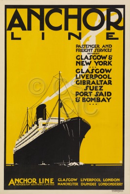 Anchor Line Poster, Anchor Line...