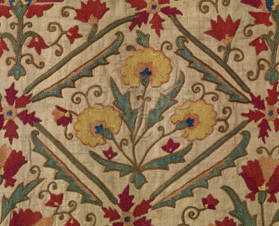 Suzani embroidery Detail of...