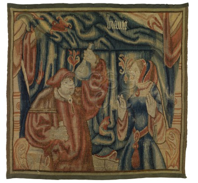 Physician and Woman Wool tapestry...