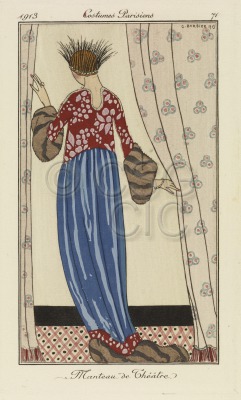 Pochoir print or fashion plate...