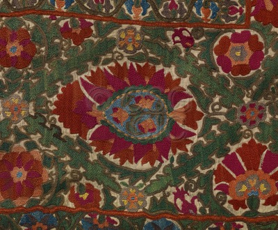 Suzani embroidery Detail of...