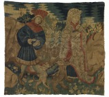 Bear Hunt Wool tapestry depicting...