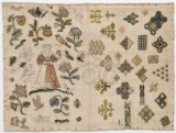 Embroidered panel  with motifs...