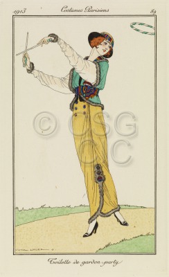 Pochoir print or fashion plate...