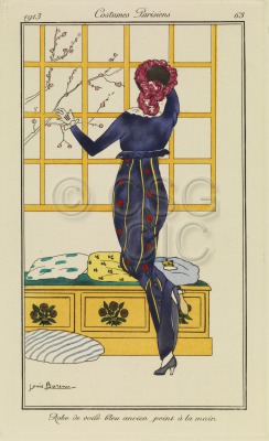 Pochoir print or fashion plate...