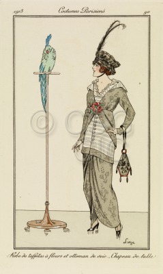 Pochoir print or fashion plate...