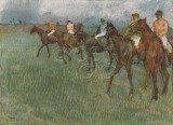 Jockeys in the Rain Pastel also...