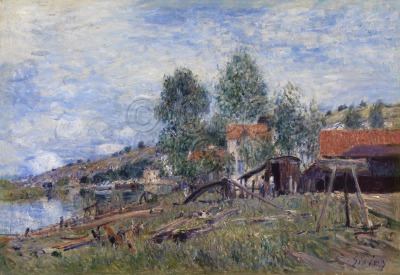 Boatyard at Saint-Mammes Painting...