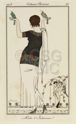 Pochoir print or fashion plate...