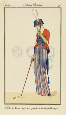 Pochoir print or fashion plate...