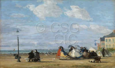 The Beach at Trouville, the...