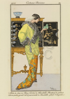 Pochoir print or fashion plate...