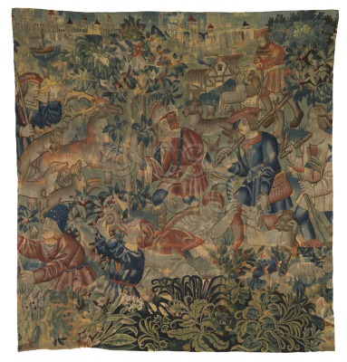 Stag Hunt Wool tapestry entitled...