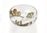 Glass finger bowl with painted...